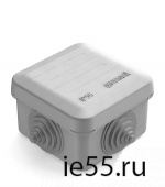 Коробка распаячная для наружнего монтажа с защелкивающейся крышкой, 4 гермоввода, 70х70х4 101003303