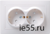 РСш12-3-КБ Роз. 2мес. c з/к с з/ш 16А кер. КВАРТА бел. IEK