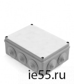 Коробка распаячная для наружного монтажа, 10 гермовводов, 190х140х70мм,  IP44 серая (CHIN 101003310