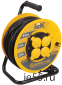 Катушка УК40 с т/з 4 места 2Р+PЕ/40метров 3х1,5мм2 IP44 "Industrial plus"