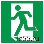 Самокл. этик. 50х50мм "Выход здесь" (левосторонний)