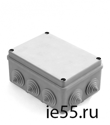 Коробка распаячная для наружного монтажа, 10 гермовводов, 150х110х70мм,  IP55 серая (CHIN 101003309