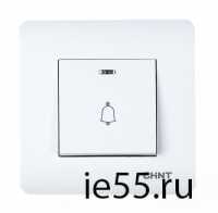 Выключатель дверного звонка с LED-подсветкой 10А 250В (CHINT)