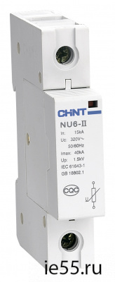 Ограничитель имп. перенапр. NU6-Ⅱ 3Р In=40kA Uc=460B Im=100kA（CHINT）
