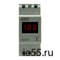 Bольтметр TED-D3 АС на din-рейку ЭНЕРГИЯ цифровой